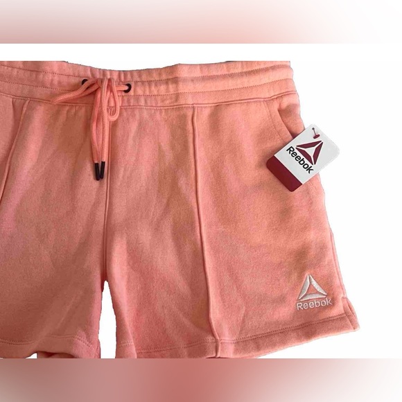 NWT REEBOK PEACH AMBER Relaxed Run Terry Shorts Women’s Size XL - Picture 3 of 9